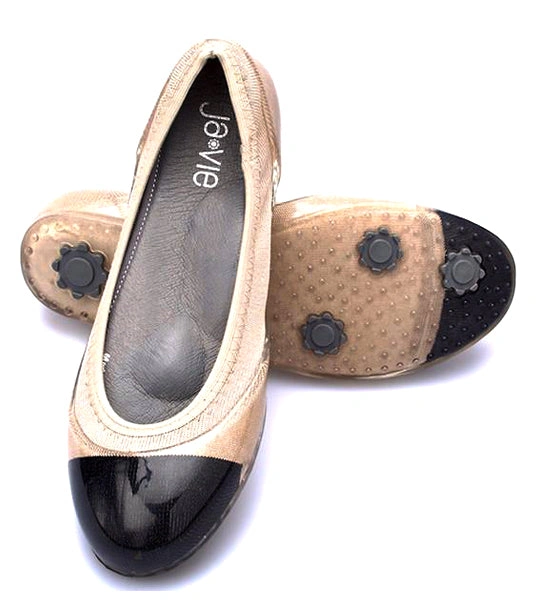 Ja-Vie Jelly Flats Effortless Chic Black & Nude Styles